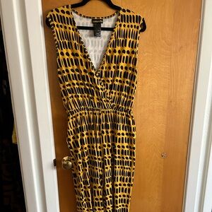Bookworms Yellow and Black dashes cosmic suit L